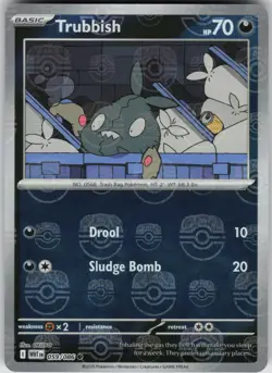 Trubbish SV: White Flare 059/086 Master Ball Pattern Common NM Pokemon - Image 1
