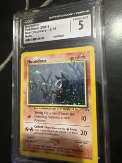 2001 Neo Discovery Houndour 5/75 Rare Card - Image 1