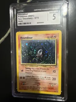 2001 Neo Discovery Houndour 5/75 Rare Card - Image 2