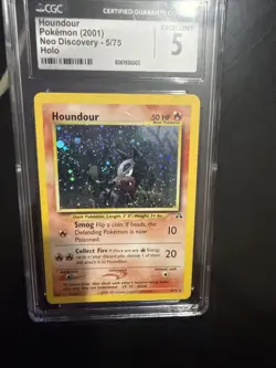 2001 Neo Discovery Houndour 5/75 Rare Card - Image 4