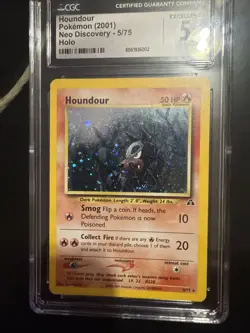 2001 Neo Discovery Houndour 5/75 Rare Card - Image 5