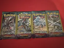 POKEMON Sun & Moon GUARDIANS RISING 3 Card Mini Booster Packs Complete Art Set - Image 4