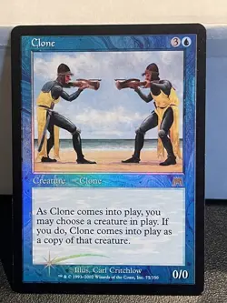 Clone ** FOIL ** MtG Onslaught Magic the Gathering Blue Rare Creature - Image 1