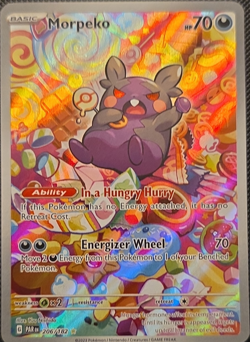 Pokemon TCG Morpeko Full Art Illustration Rare Holo SV04 206/182 HP70 EN - Image 1