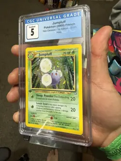 *FRENCH ERROR* Jumpluff Pokemon Neo Genesis 2000 1st Edition 7/111 CGC 9 MINT - Image 2