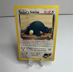 Pokemon TCG Rocket's Snorlax 33/132 Gym Heroes Rare Unlimited fine crease - Image 1
