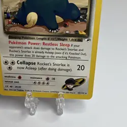 Pokemon TCG Rocket's Snorlax 33/132 Gym Heroes Rare Unlimited fine crease - Image 4
