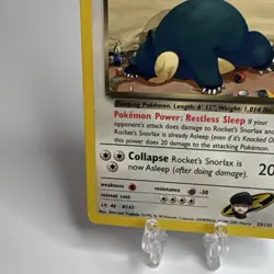 Pokemon TCG Rocket's Snorlax 33/132 Gym Heroes Rare Unlimited fine crease - Image 5
