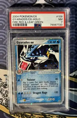 Pokemon TCG Gyarados EX 109/112 Holo Fire Red & Leaf Green Vintage 2004 PSA 7 NM - Image 1