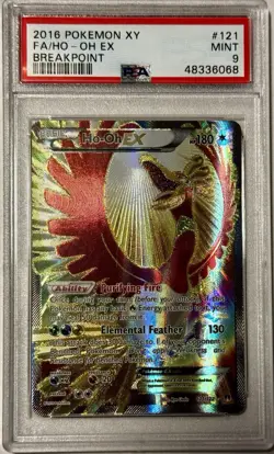 PSA 9 HO-Oh EX Breakpoint 121/122 Pokemon XY 2016 Full Art - Image 1