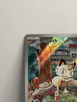 Meowth 106/094 Phantasmal Flames Pokemon TCG Illustration Rare English NM - Image 2