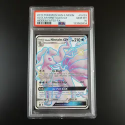 PSA 10 Alolan ninetales GX SV53/SV94 Pokemon Hidden Fates Holo Graded Card - Image 1