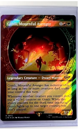 Magic The Gathering Lord of Rings Showcase Surge Foil Gimli Mournful Avenger LP - Image 1