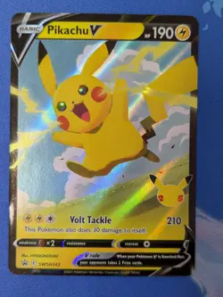Pikachu V SWSH143 - Celebrations Black Star Promo - Pokemon TCG Card NM - Image 2