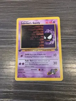 NM / MINT! Sabrina's Gastly 1st Edition 96/132 Gym Challenge Pokemon TCG - Image 1