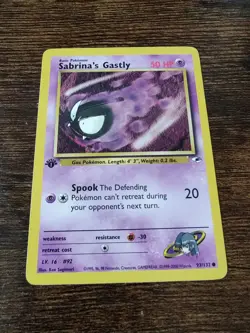 Pokemon Gym Heroes 1st Edition Sabrina's Gastly 93/132 - Image 1