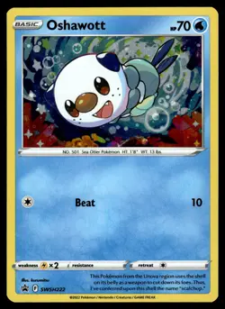Oshawott (Cosmo Holo) SWSH222 Promo Sword & Shield Promo Pokemon - Image 1