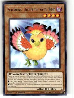 Yugioh LED3-EN025 Blackwing - Auster the South Wind Rare 1st Edition NM - Image 1