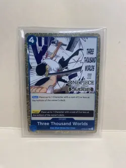 ONE PIECE Zoro Three Thousand Worlds OP03-057 Judge Stamped Event Promo NM Foil - Image 1