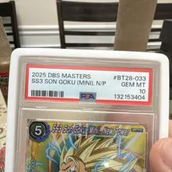 Bandai Dragon Ball Super Card Game 2025 DBS Masters SS3 Son Goku Mini PSA 10 - Image 3