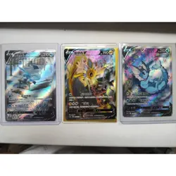 Pokemon TCG Chinese 3 Card Glaceon Jolteon Vaporeon V Alt Art Holo Sword&Shield - Image 1