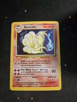 Ninetales 12/102 Base Set Holo Rare Pokemon Card MP - Image 1