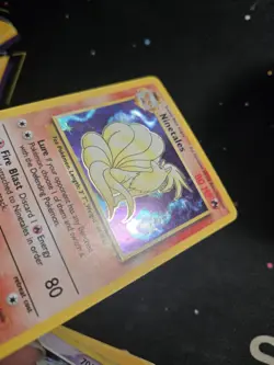 Ninetales 12/102 Base Set Holo Rare Pokemon Card MP - Image 3