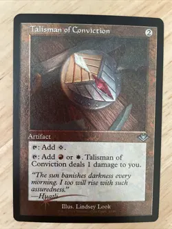 Talisman of Conviction (Retro Frame ETCHED) FOIL Modern Horizons NM 33/40 - Image 1