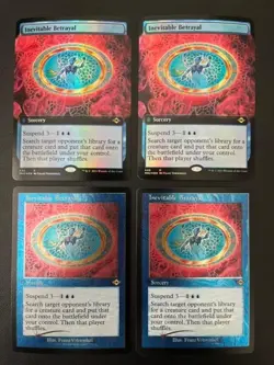 MTG- Inevitable Betrayal x4 - MH2 - (2x Extended Art, 2x Retro Border) All FOIL - Image 1