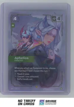 2025 Riftbound League Of Legends Spiritforged Overnumber Aphelios Exalted - Image 1