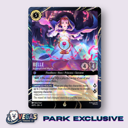 Belle Accomplished Mystic 41/P3 DCA Exclusive Promo Disneyland Fabled NM Lorcana - Image 1