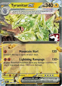 Tyranitar ex Holo Double Rare Prize Pack Series Cards 066/197 NM - Image 1