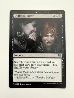 Diabolic Tutor MTG Magic the Gathering Card NM Near Mint KLD - Image 1