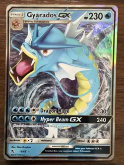 Gyarados GX 16/68 Holo Ultra Rare Pokemon Card Sun & Moon Hidden Fates PTCG NM - Image 1