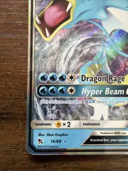 Gyarados GX 16/68 Holo Ultra Rare Pokemon Card Sun & Moon Hidden Fates PTCG NM - Image 4
