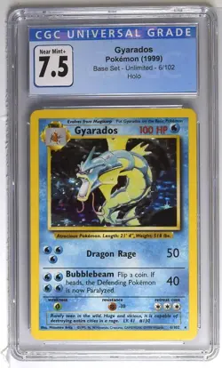 CGC 7 Gyarados 1999 Base Set 6/102 Holo Pokemon Card psa - Image 1