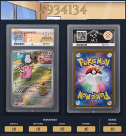 ACE 10 Chansey AR 113/101 Mask of Change SV6 | Japanese Pokemon Card PERFECT 10 - Image 3