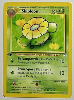 Skiploom 49/111 (LP) 1st Edition Uncommon Neo Genesis 2002 WOTC Pokemon Card - Image 1