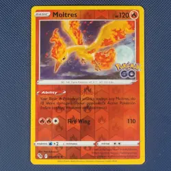 Moltres 012/078 - Pokemon GO - Rare Reverse Holo Pokemon Card - NM - Image 1