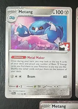 METANG 114/162 (x3), HOLO, STAMPED, PRIZE PACK 6, POKEMON CARDS (NM) - Image 3