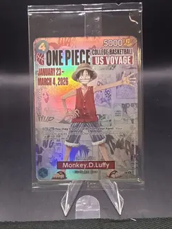 One Piece Monkey D. Luffy College Basketball US Voyage Card 🔥 🔥 🔥 - Image 2