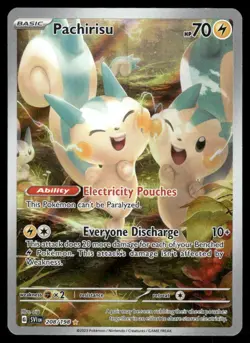 Pokemon Cards Pachirisu 208/198 Scarlet & Violet Illustration Rare LP - Image 1