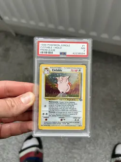 Clefable Prerelease PSA 7 NM Pokemon - 1999 Jungle Holo 1/64 Very Clean! Rare - Image 1