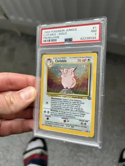 Clefable Prerelease PSA 7 NM Pokemon - 1999 Jungle Holo 1/64 Very Clean! Rare - Image 2