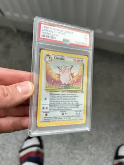 Clefable Prerelease PSA 7 NM Pokemon - 1999 Jungle Holo 1/64 Very Clean! Rare - Image 3