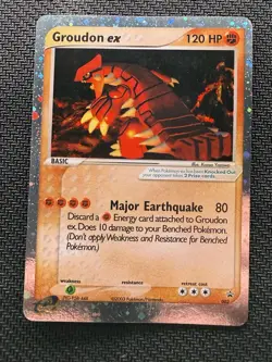 Pokemon Black Star Promo Holo Ultra Rare Groudon EX 002 2003 - Image 1