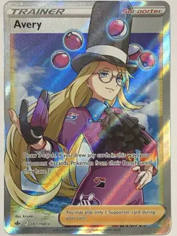 Pokemon TCG - Avery 187/198 Chilling Reign Full Art - NM (Free Shipping $5+) - Image 1