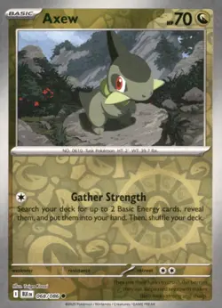 AXEW 068/086 COMMON BLACK BOLT POKEMON REVERSE HOLO NEAR MINT - Image 1