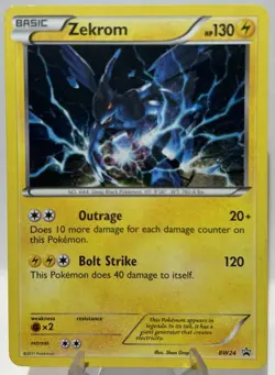 Pokemon TCG Zekrom Black & White Promo Holo BW24 130 HP English RARE 🔥 MP+ - Image 2