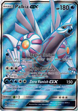 NM-Mint Palkia GX - 119/131 - Full Art Ultra Rare Pokemon Forbidden Light - Image 1